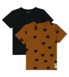 Mini Rodini Basic Hearts Set Of 2 T-shirts In Multi