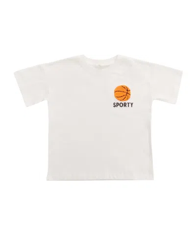 Mini Rodini Basketball Organic Cotton T-shirt In White