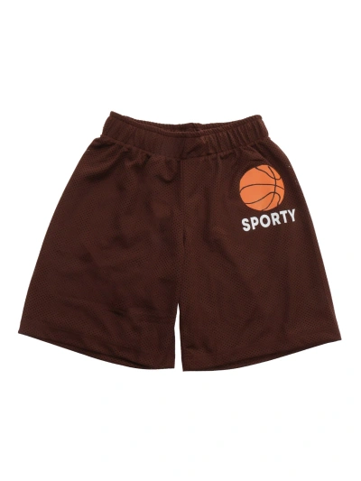 Mini Rodini Basketball Sports Shorts In Brown