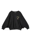 Mini Rodini Bat Appliqué Panelled Sweatshirt In Black