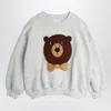 Mini Rodini Bear Chenille Sweatshirt In White
