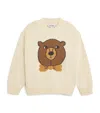 Mini Rodini Bear Intarsia Sweater In Neutral