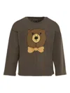 Mini Rodini Bear-print Long-sleeve Top In Brown