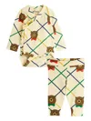 Mini Rodini Bear-print Trousers Set In Neutral