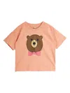 Mini Rodini Bear T-shirt In Pink
