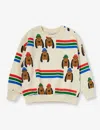 Mini Rodini Boys Multi Kids Bloodhound Stripe-print Cotton-jersey Sweatshirt 1.5-9 Years In Multi