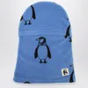 Mini Rodini Blue Balaclava With Penguins In Blue