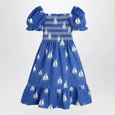 Mini Rodini Blue Dress With Sailboats