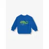 Mini Rodini Lizard Cotton Jersey Sweatshirt In Blue