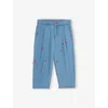 Mini Rodini Blue Mini Hearts Straight-leg Denim Trousers 12 Months - 11 In Blue