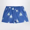 Mini Rodini Blue Shorts With Sailboats In Blue