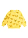 Mini Rodini Bow-print Sweatshirt In Yellow