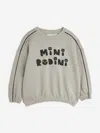 Mini Rodini Boys Cats Sweatshirt In Gray