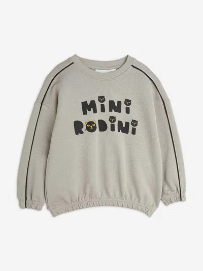 Mini Rodini Kids'  Boys Cats Sweatshirt In Gray