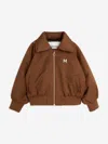 Mini Rodini Embroidered Bomber Jacket In Brown