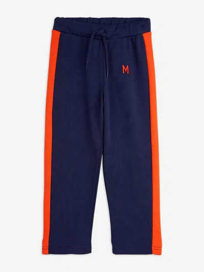 Mini Rodini Kids'  Boys Panel Embroidered Joggers In Blue