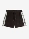 Mini Rodini Boys Piano Terry Sweat Shorts In Black