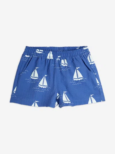 Mini Rodini Kids'  Boys Sailing Boats Aop Shorts In Blue