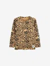 Mini Rodini Boys T-shirt - Leopard Print T-shirt 1-4mths Beige In Beige