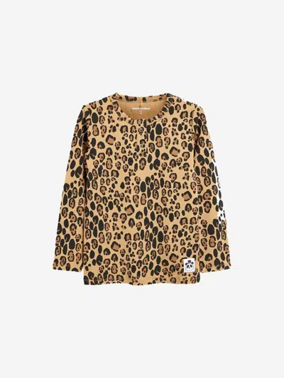 Mini Rodini Kids' Boys T-shirt - Leopard Print T-shirt 1-4mths Beige