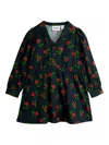 Mini Rodini Buttoned Floral Dress In Multi