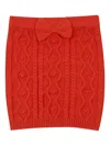 Mini Rodini Cable-knit Bow Skirt In Red
