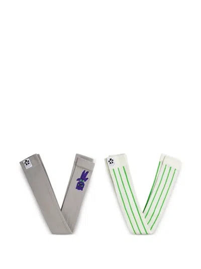 Mini Rodini Babies' Cartoon-print Leggings (set Of Two) In Green