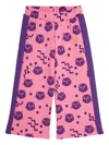 Mini Rodini Squiggly Cats Cotton Sweatpants In Pink
