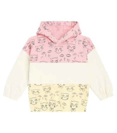 Mini Rodini Kids' Cathlethes Cotton Jersey Hoodie In Pink
