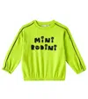 Mini Rodini Cats Cotton Sweatshirt In Green