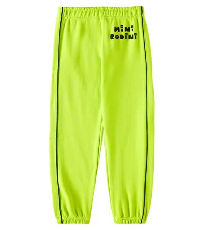Mini Rodini Kids' Cats Sweatpants In Green