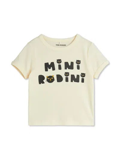 Mini Rodini Babies' Cats T-shirt In White