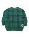 Mini Rodini Check Aop Sweatshirt In Green
