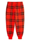 Mini Rodini Check-pattern Trousers In Red