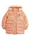 Mini Rodini Gingham Puffer Jacket In Red