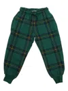 Mini Rodini Checked Track Pants In Green