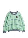 Mini Rodini Check-print Panther-patch Sweater In Multi