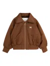 Mini Rodini Embroidered Bomber Jacket In Brown