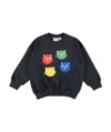 Mini Rodini Cool Cats Sweatshirt In Black