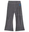 Mini Rodini Cotton-blend Flared Pants In Gray