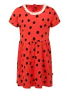 Mini Rodini Polka Dot Dress In Red