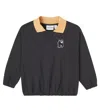 Mini Rodini Cotton Jersey Sweatshirt In Black