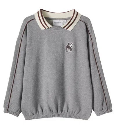 Mini Rodini Cotton Jersey Sweatshirt In Gray