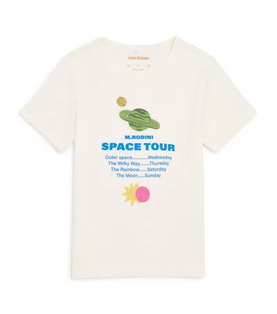 Mini Rodini Kids' Cotton Space Tour T-shirt In Neutral