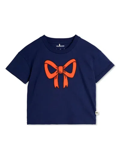 Mini Rodini Babies' Cotton T-shirt In Blue