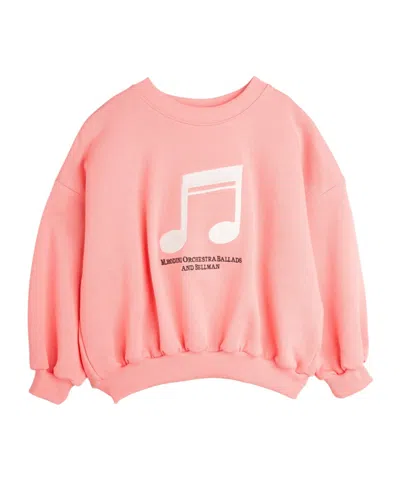 Mini Rodini Crew Neck Sweatshirt In Pink