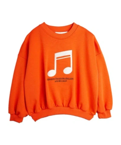 Mini Rodini Kids' Crew Neck Sweatshirt In Red