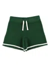 Mini Rodini Kids Lizard Patch Crochet Knit Shorts In Green