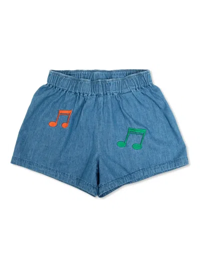 Mini Rodini Babies' Denim Shorts In Blue