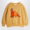 Mini Rodini Dino Application Yellow Sweatshirt In Neutral